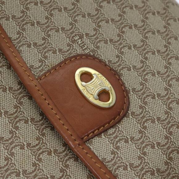 CELINE Macadam Canvas Hand Bag Beige Gold - Picture 16 of 16